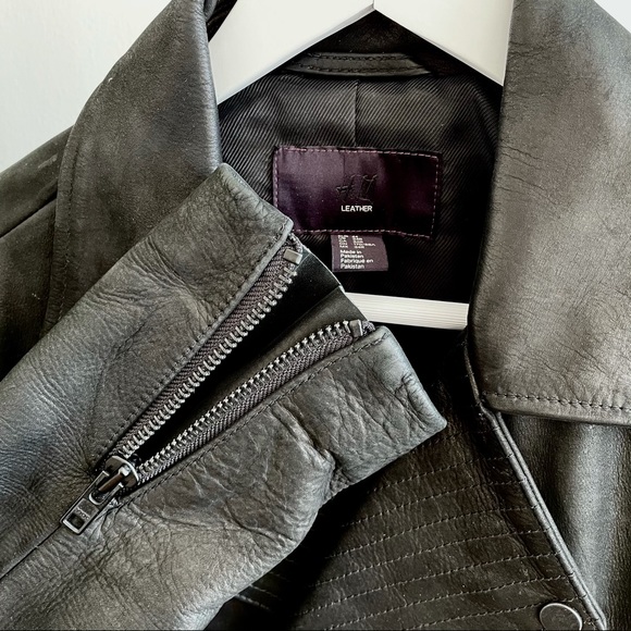 H&M TREND label Leather biker jacket - Picture 5 of 14